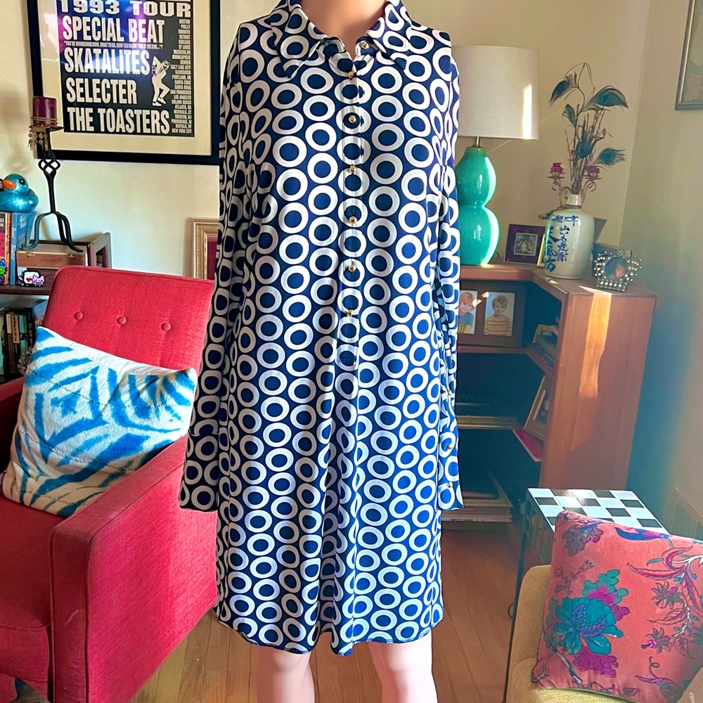Gorgeous 90’s Vintage Circle Patterned Dress